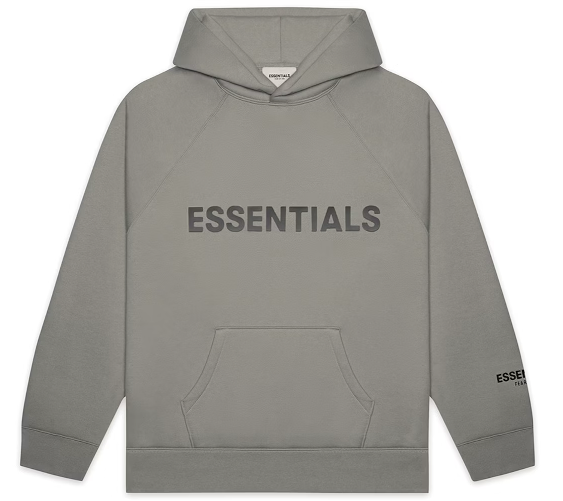 Fear of God Essentials Pullover Hoodie Applique Logo Cement